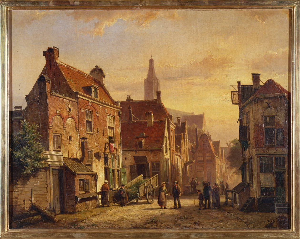 Cena de rua holandesa de Willem Koekkoek