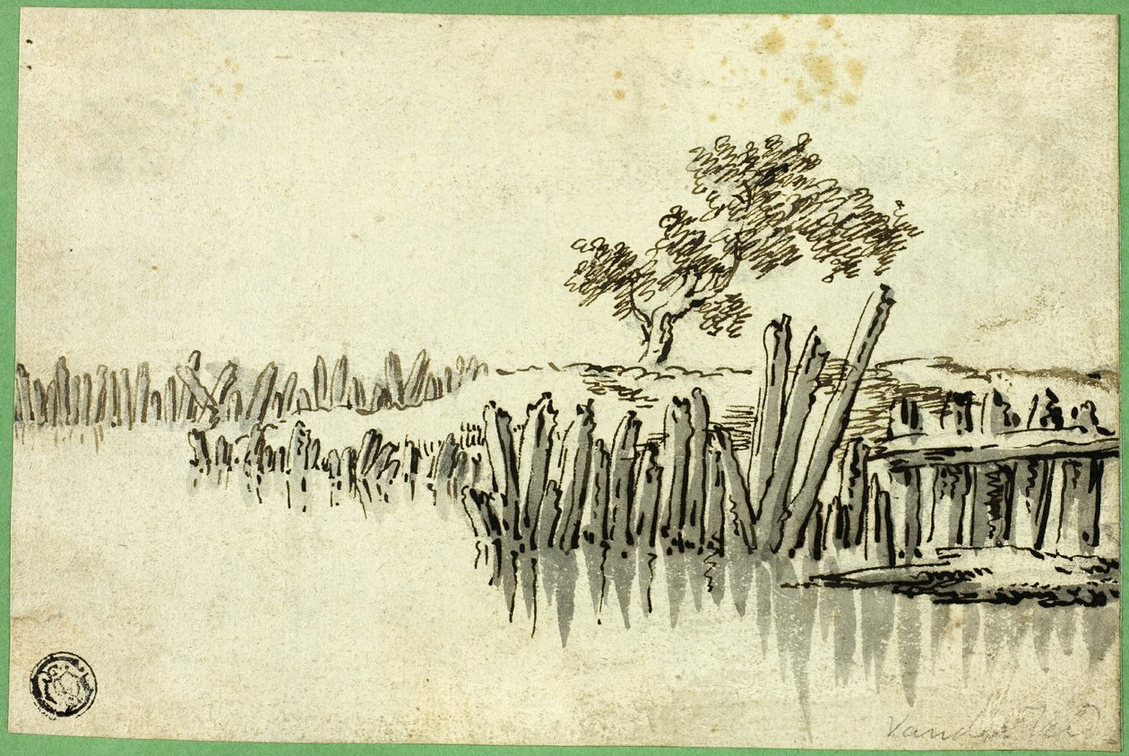 Riacho com estacas de Willem van de Velde I