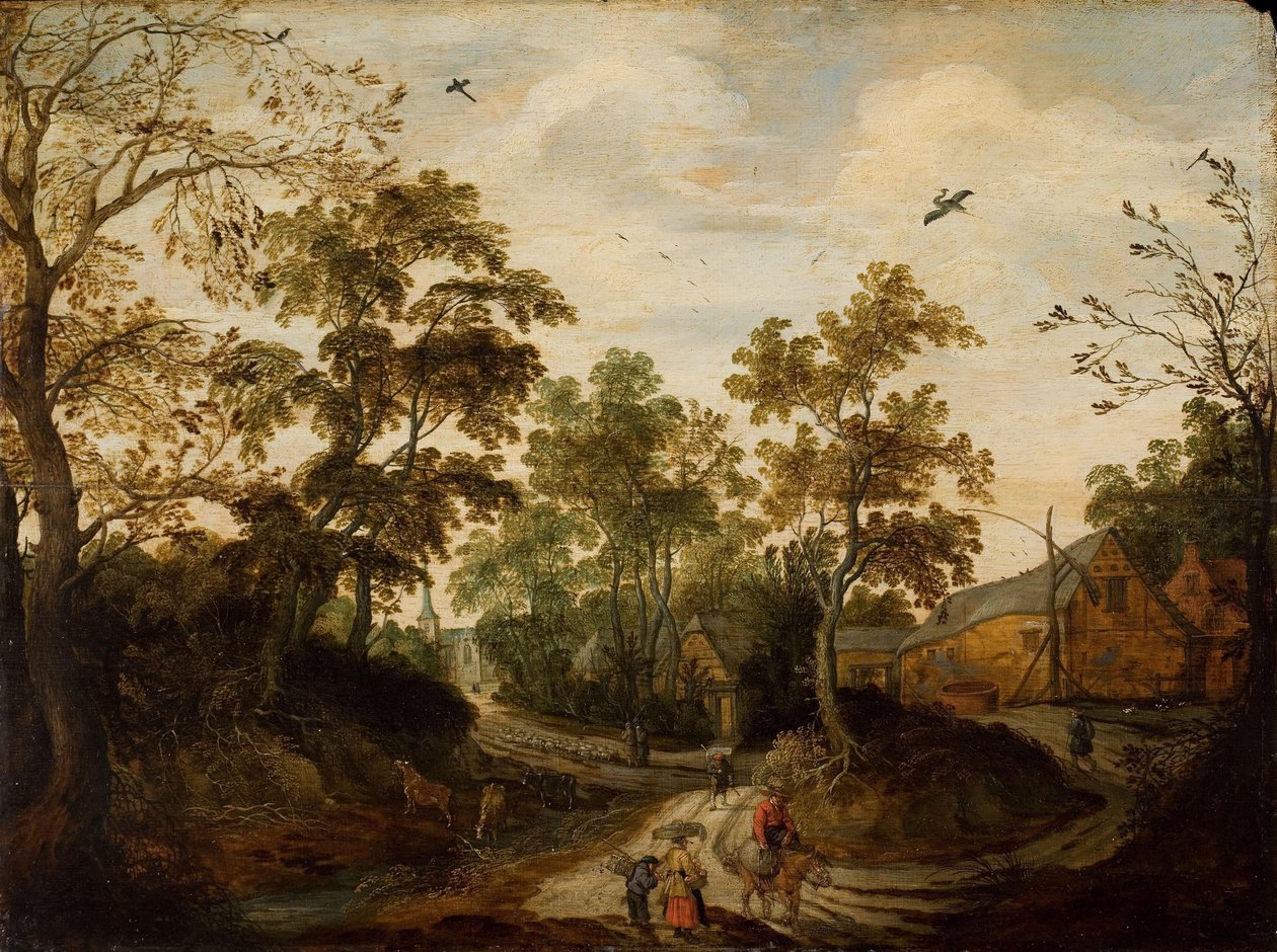 Vista de uma vila de Willem van den Bundel