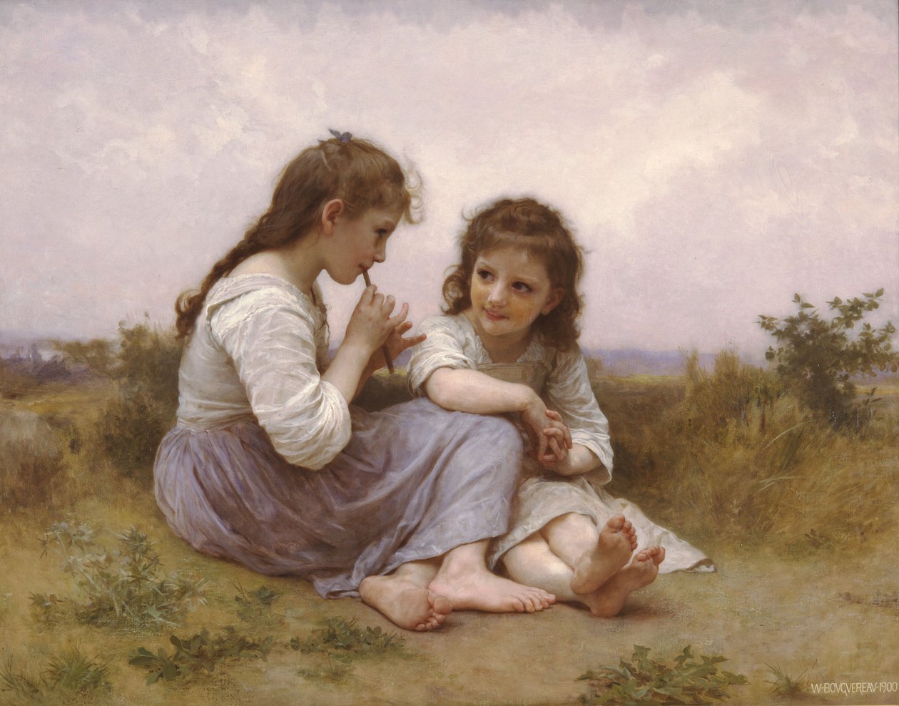 Um idílio da infância de William Adolphe Bouguereau