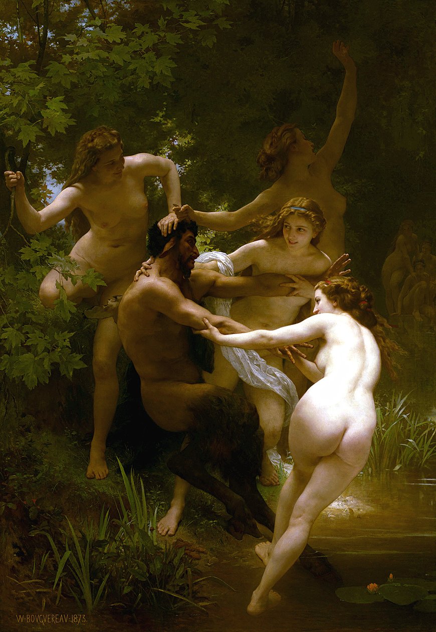 Ninfas e Sátiro de William Adolphe Bouguereau