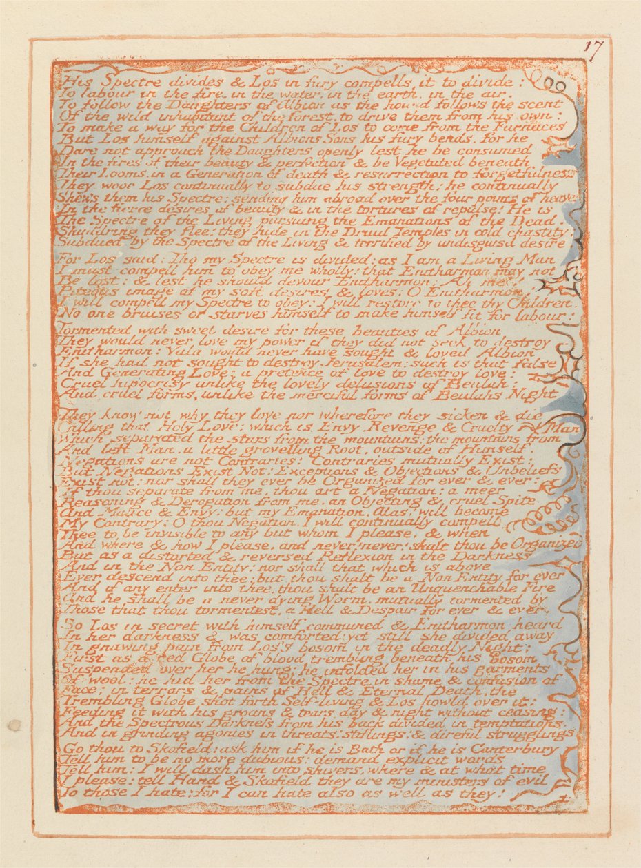 Jerusalém, Placa 17, de William Blake
