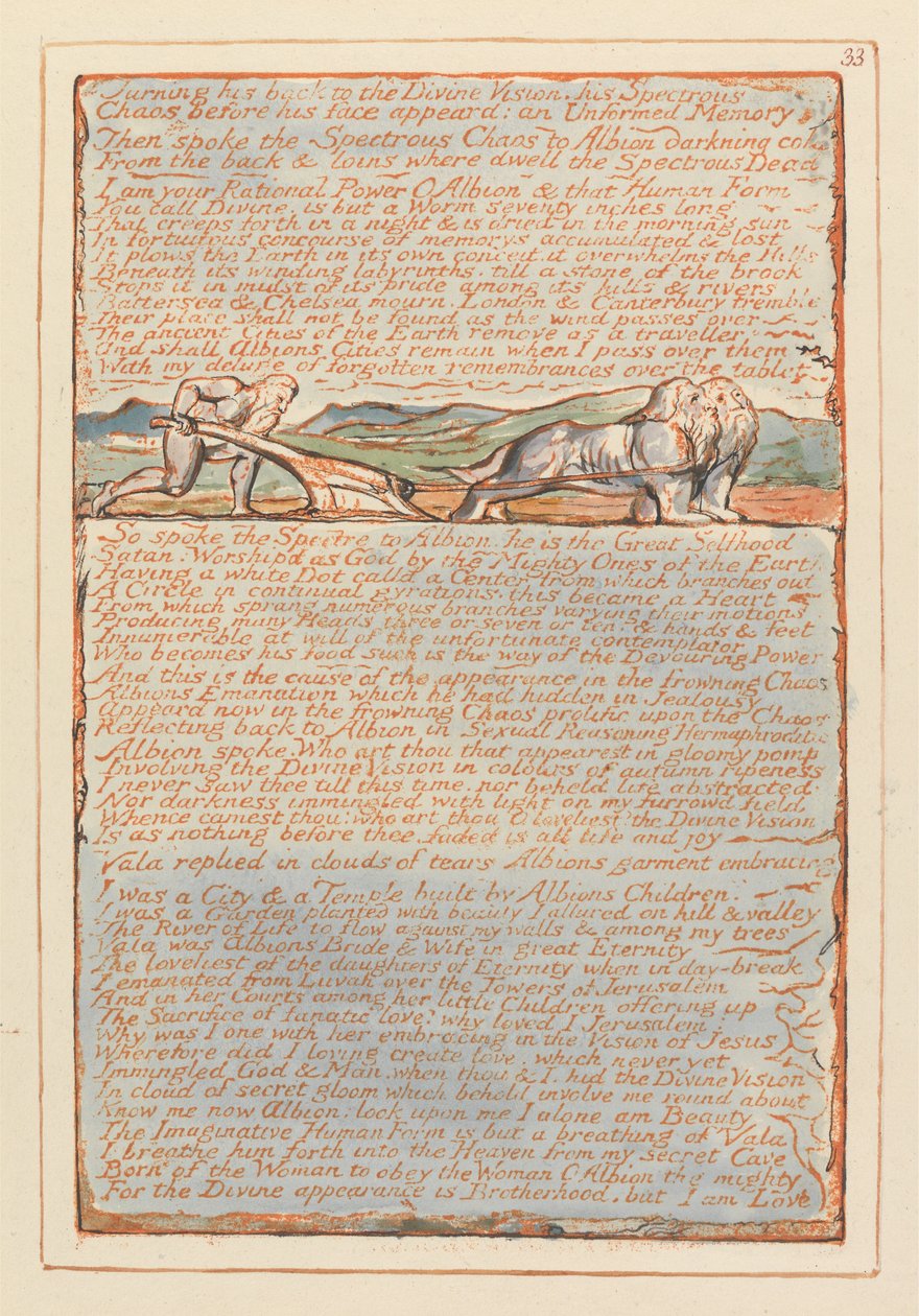 Jerusalém, Placa 33, de William Blake