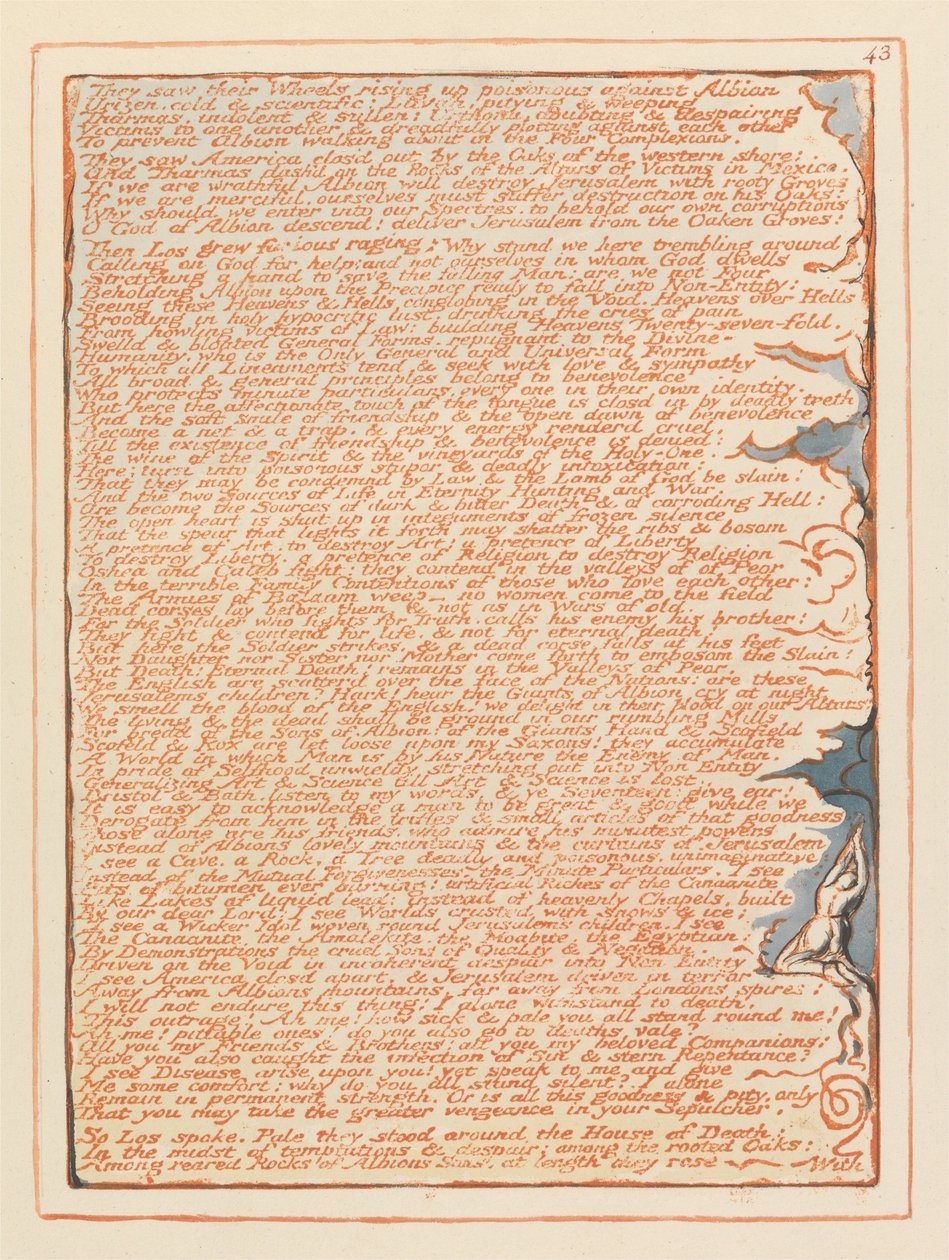 Jerusalém, Placa 43, de William Blake