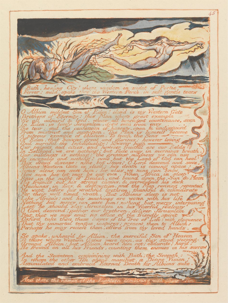 Jerusalém, Placa 45, de William Blake