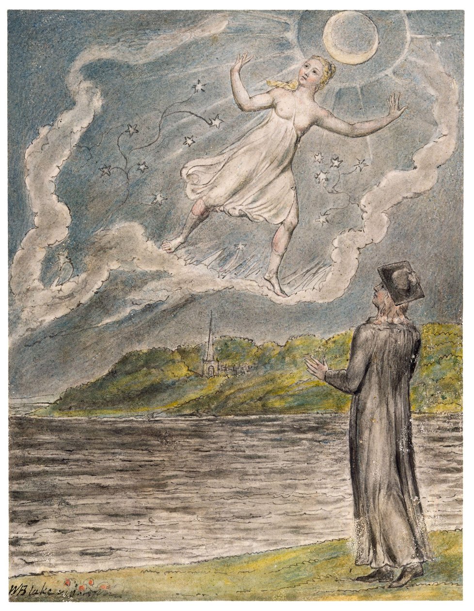 A Lua Errante de William Blake