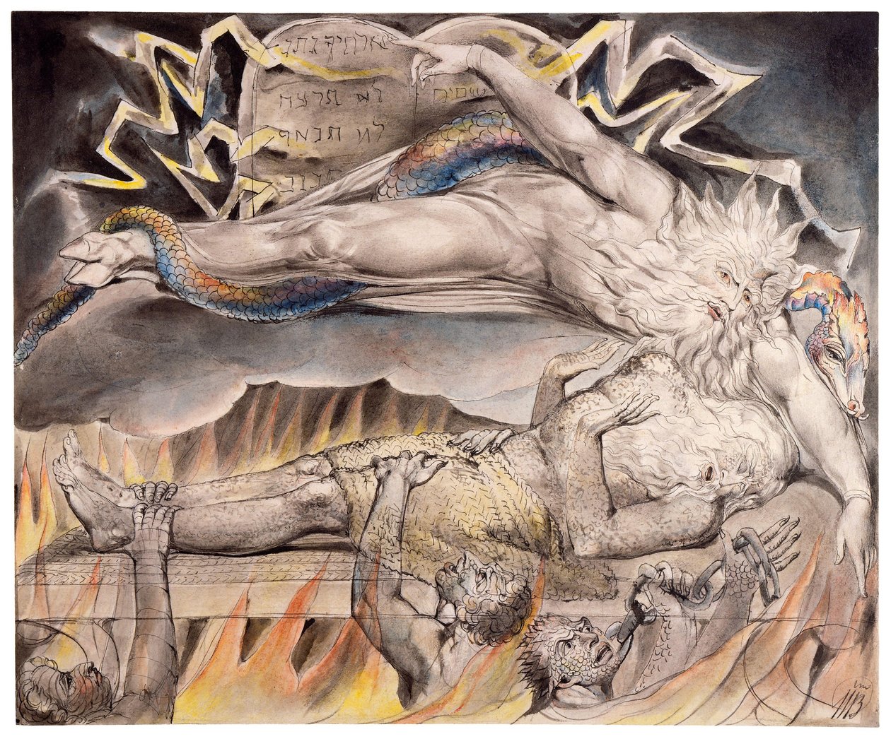Ilustração em Aquarela de William Blake de William Blake