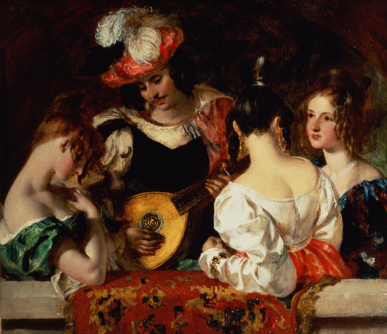 O jogador de alaúde (óleo) de William Etty