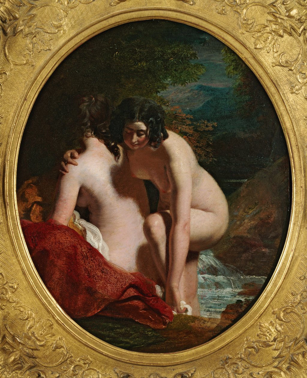 Duas meninas tomando banho de William Etty