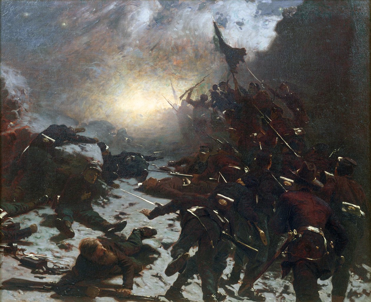 Carregamento da Bateria, 1882 de Gilbert Gaul