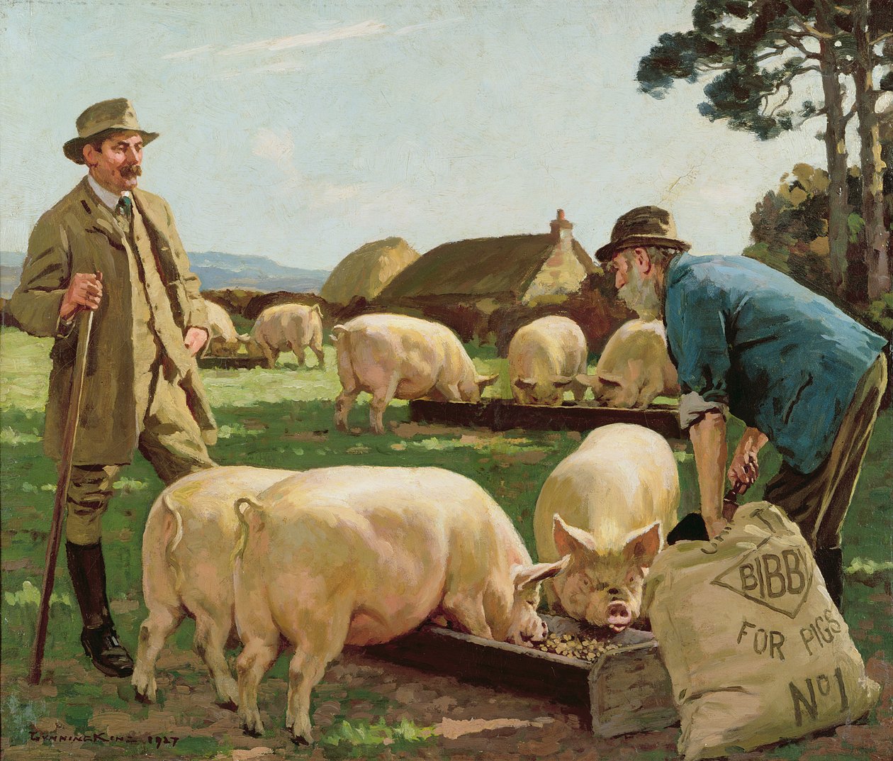Cena do Pátio, 1927 de William Gunning King