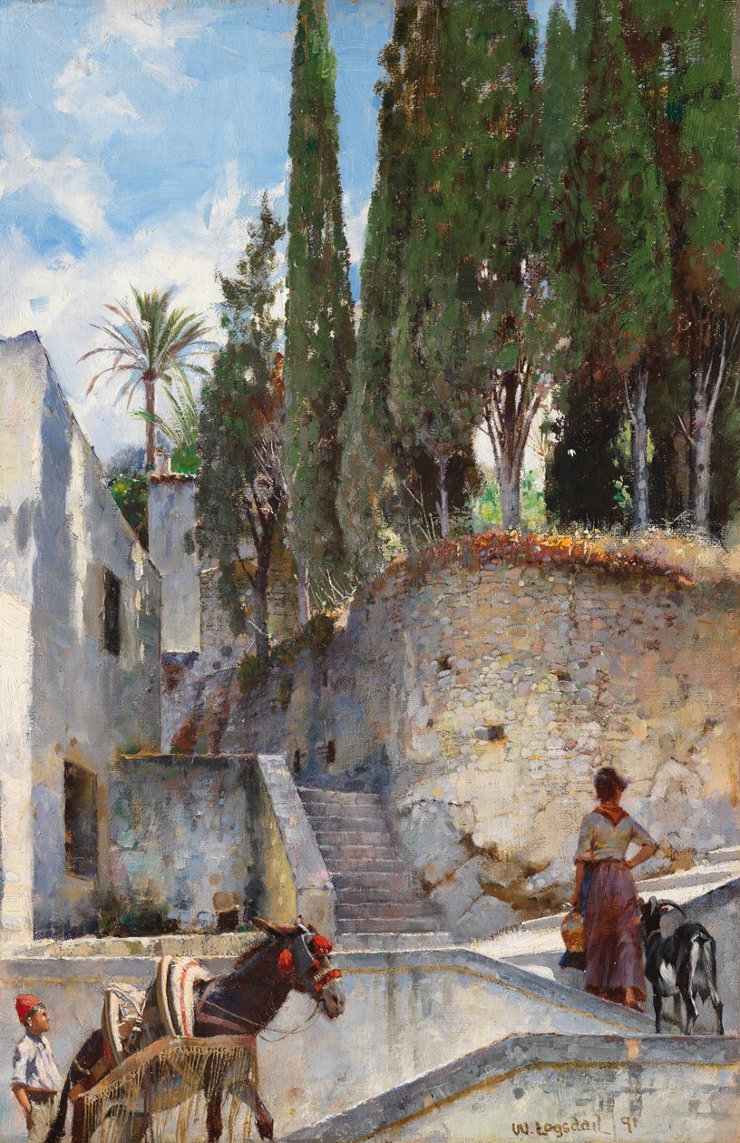 Os Backstreets de Nápoles, 1891 de William Logsdail