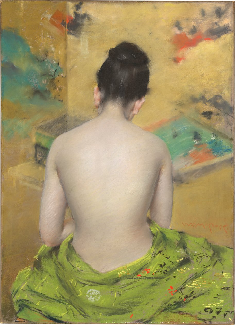 De volta de um nu de William Merritt Chase