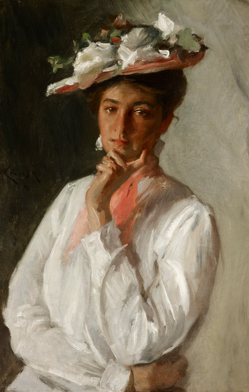 Mulher de branco de William Merritt Chase