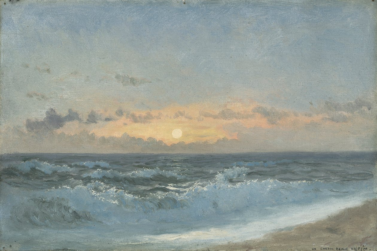 Pôr do sol sobre o mar, 1900 de William Pye