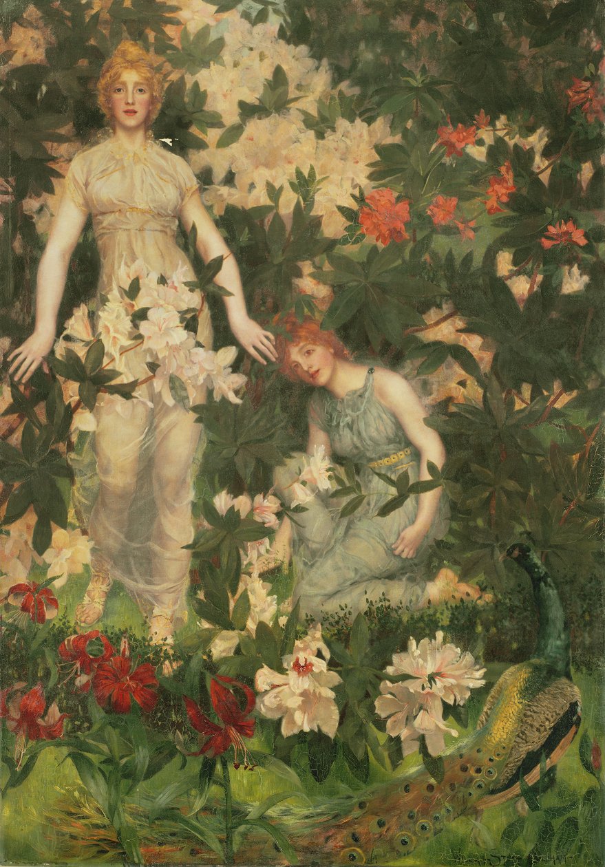 Leontium e Ternissa no jardim de Epicuro de William Edward Stott
