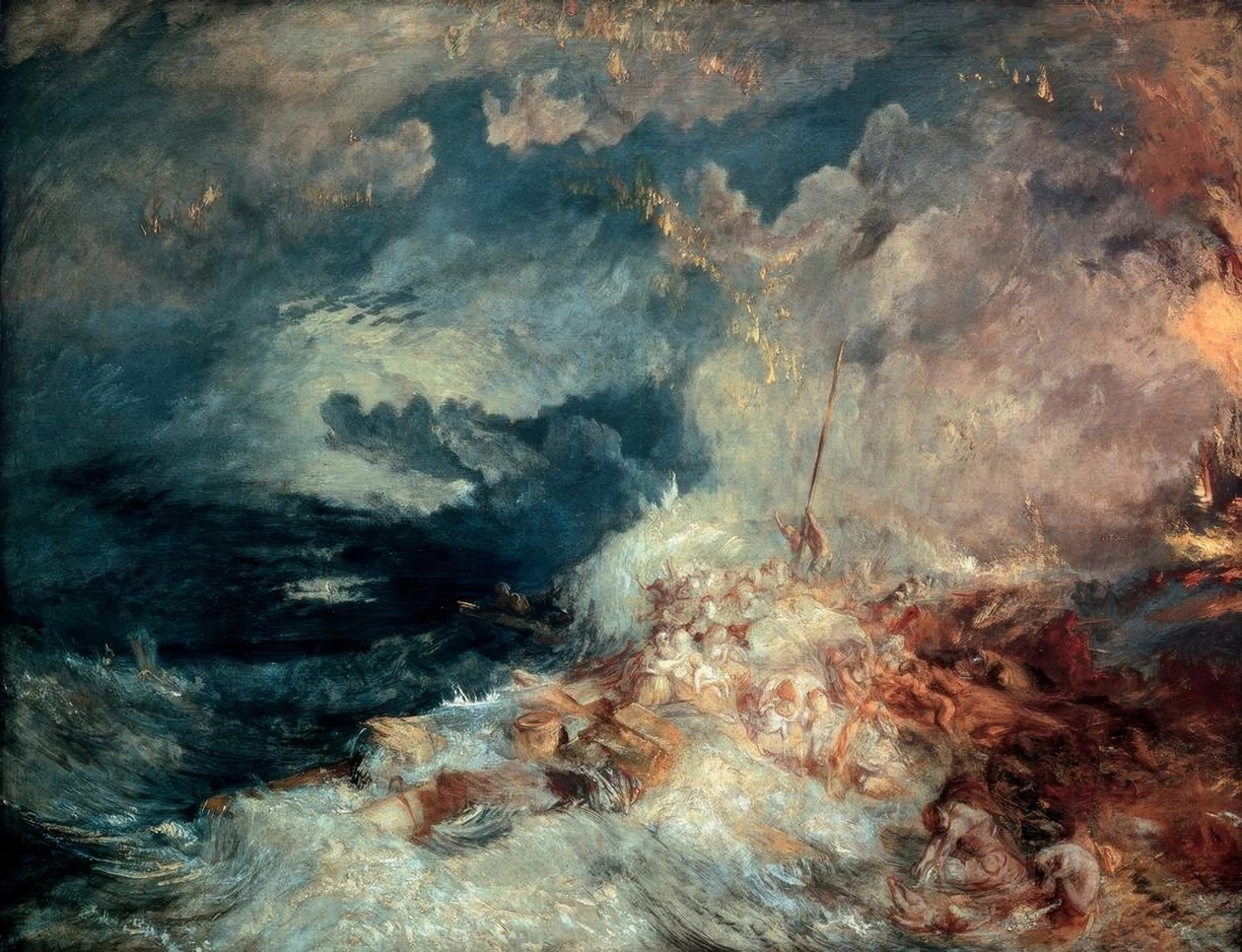 Fogo no mar de Joseph Mallord William Turner