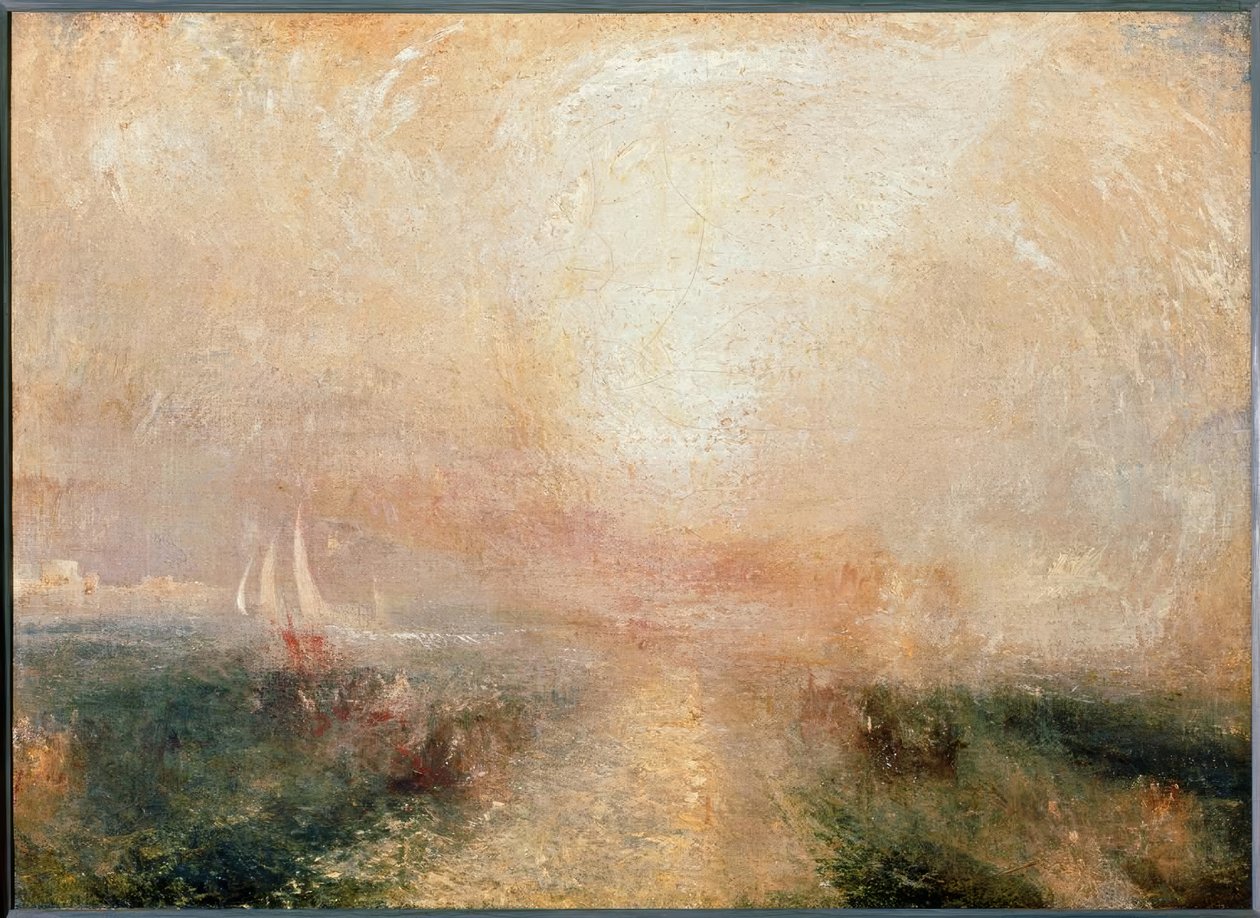 Iate se aproximando da costa de Joseph Mallord William Turner