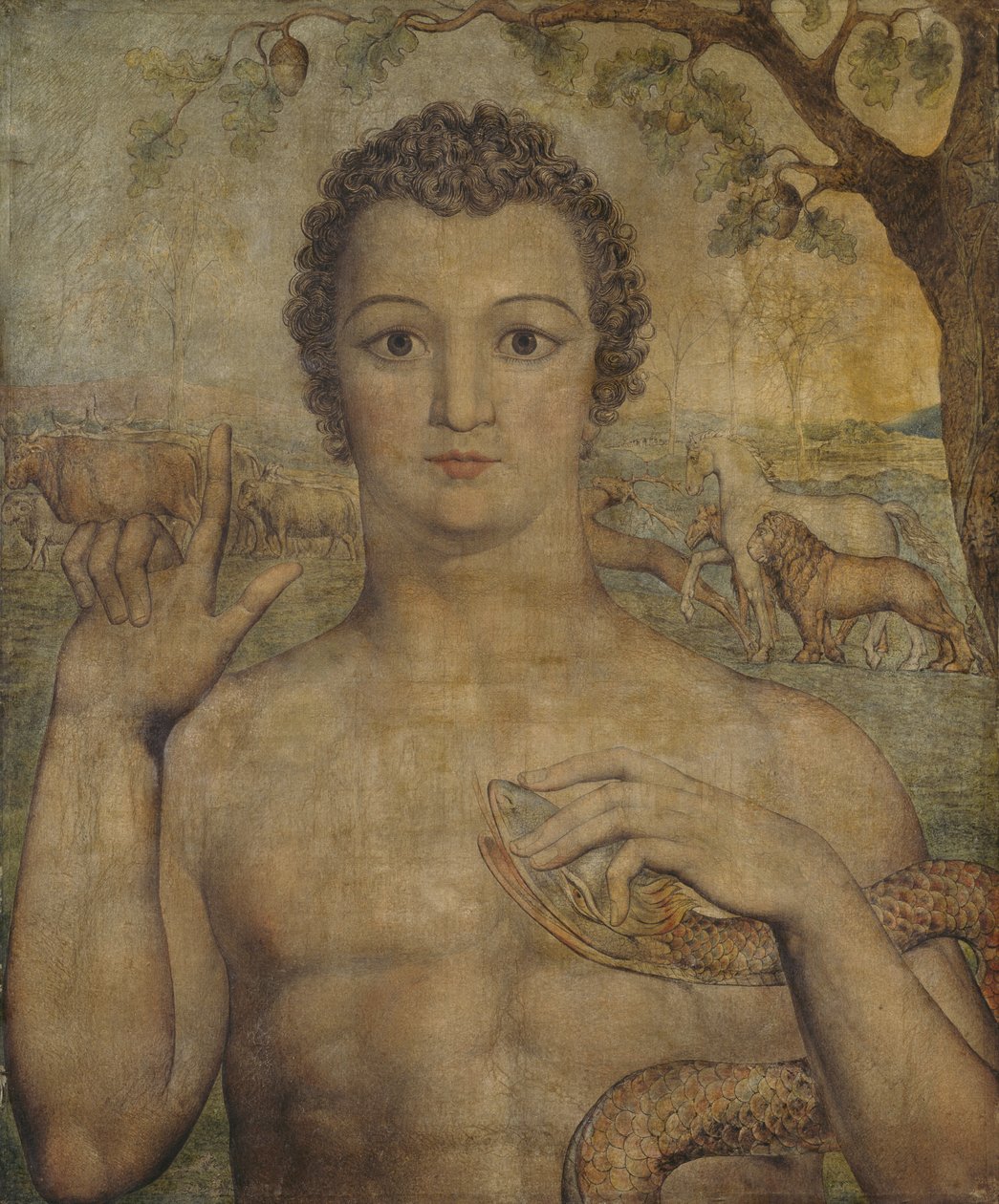 Adão Dá nome aos animais de William Blake