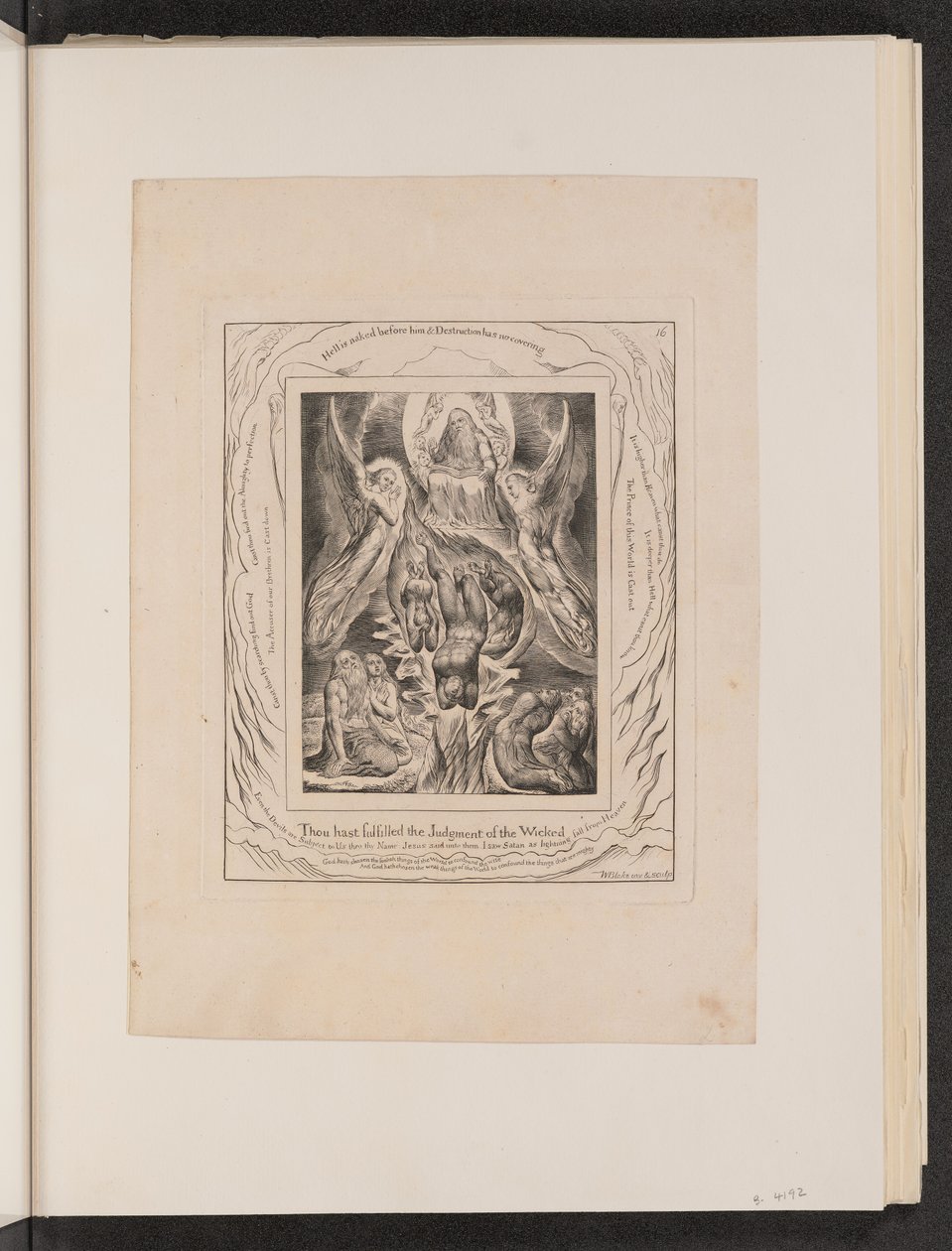 A Queda de Satanás, 1825. de William Blake
