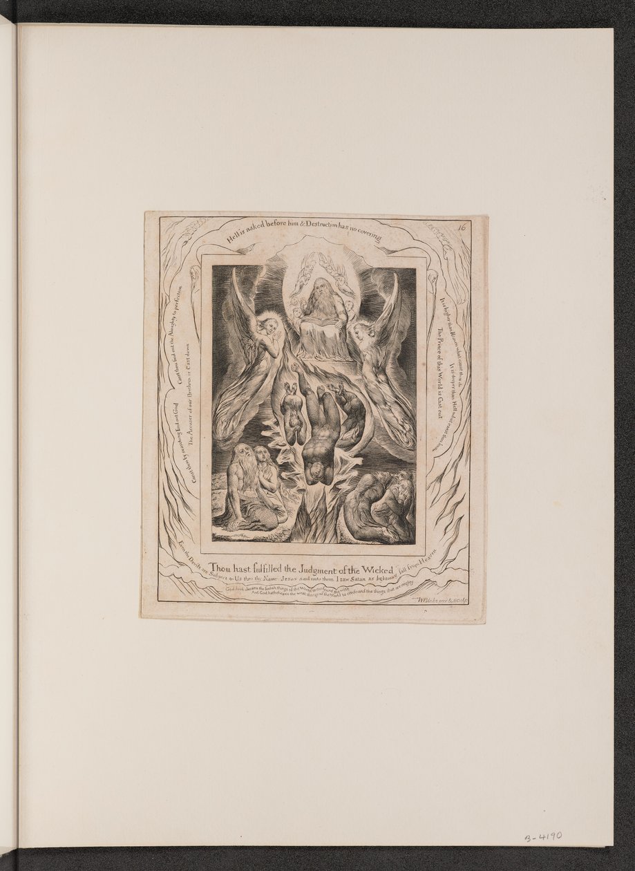 A Queda de Satanás, 1825. de William Blake