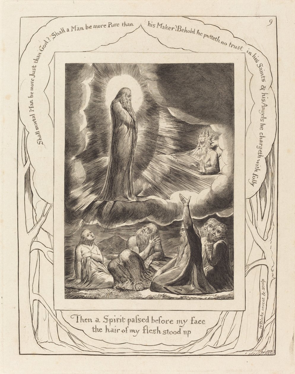 The Vision of Eliphaz, 1825. de William Blake