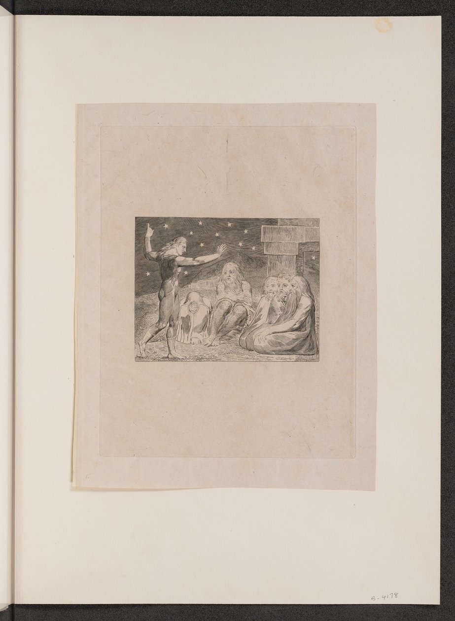The Wrath of Elihu, 1825. de William Blake