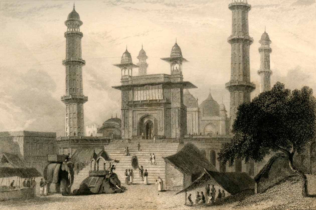 Mesquita em Mathura, 1835. de William Daniell