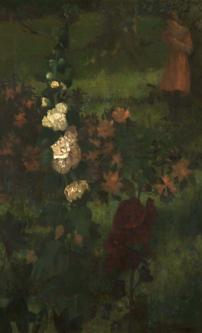 Hollyhocks (um conto de fadas) 1890 de William Edward Stott