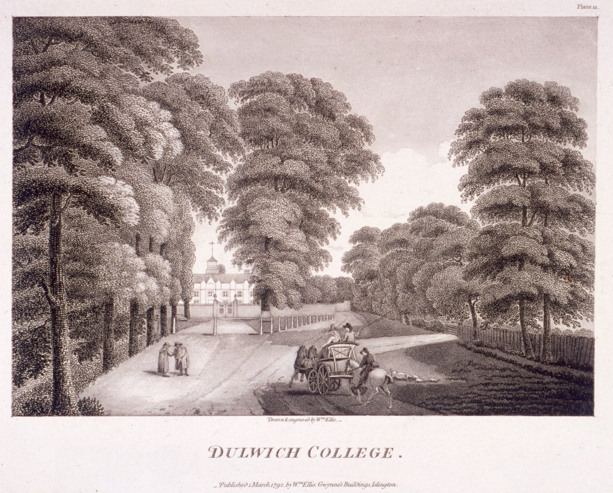 Dulwich College, Camberwell, Londres, 1792 de William Ellis