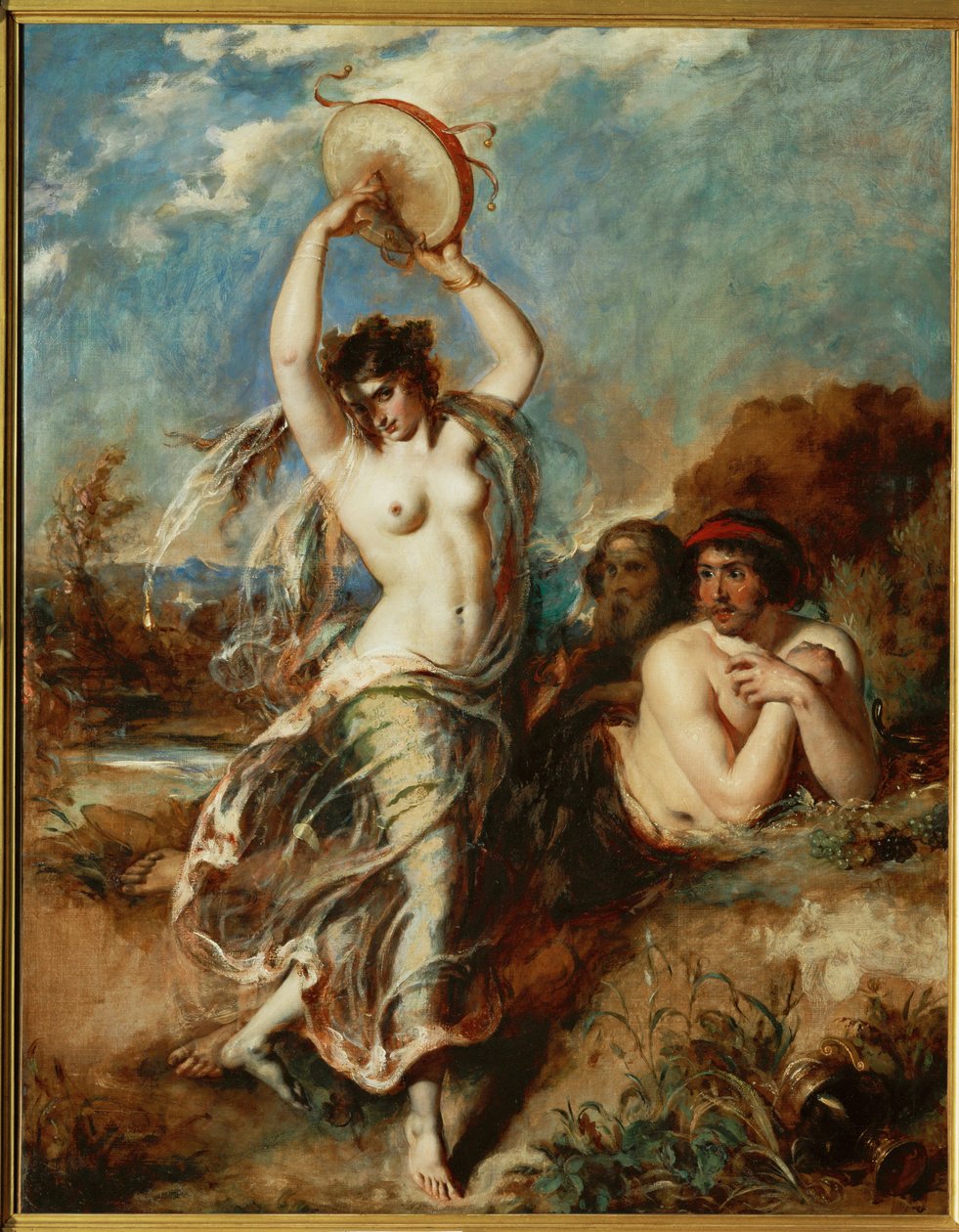 Bacante com pandeireta ... de William Etty