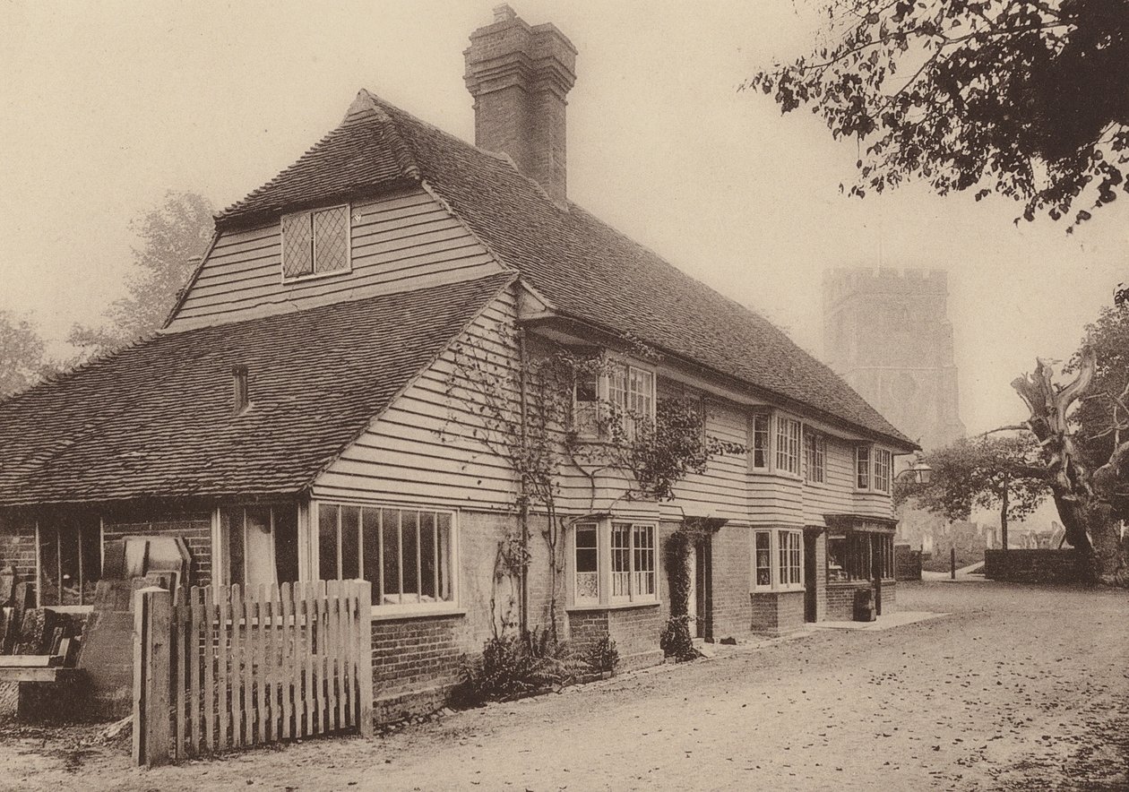 Em Hawkhurst, Kent (fotografia a preto e branco) de William Galsworthy Davie