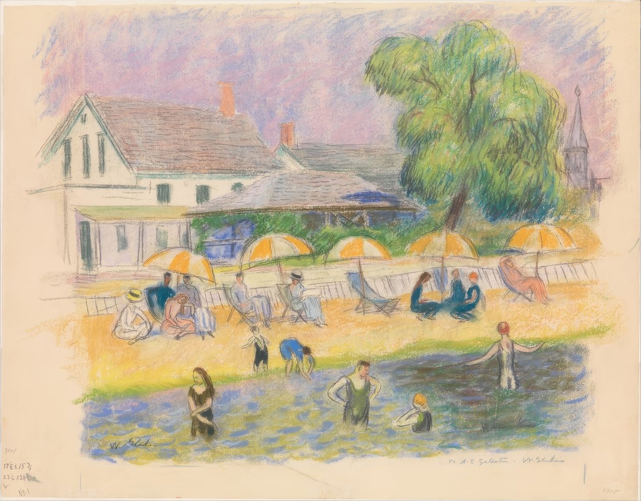 Cena de praia de William Glackens