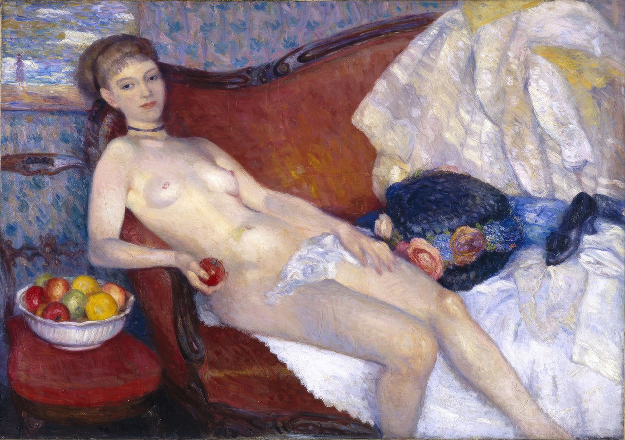 Fêmea Nua com Maçã de William Glackens