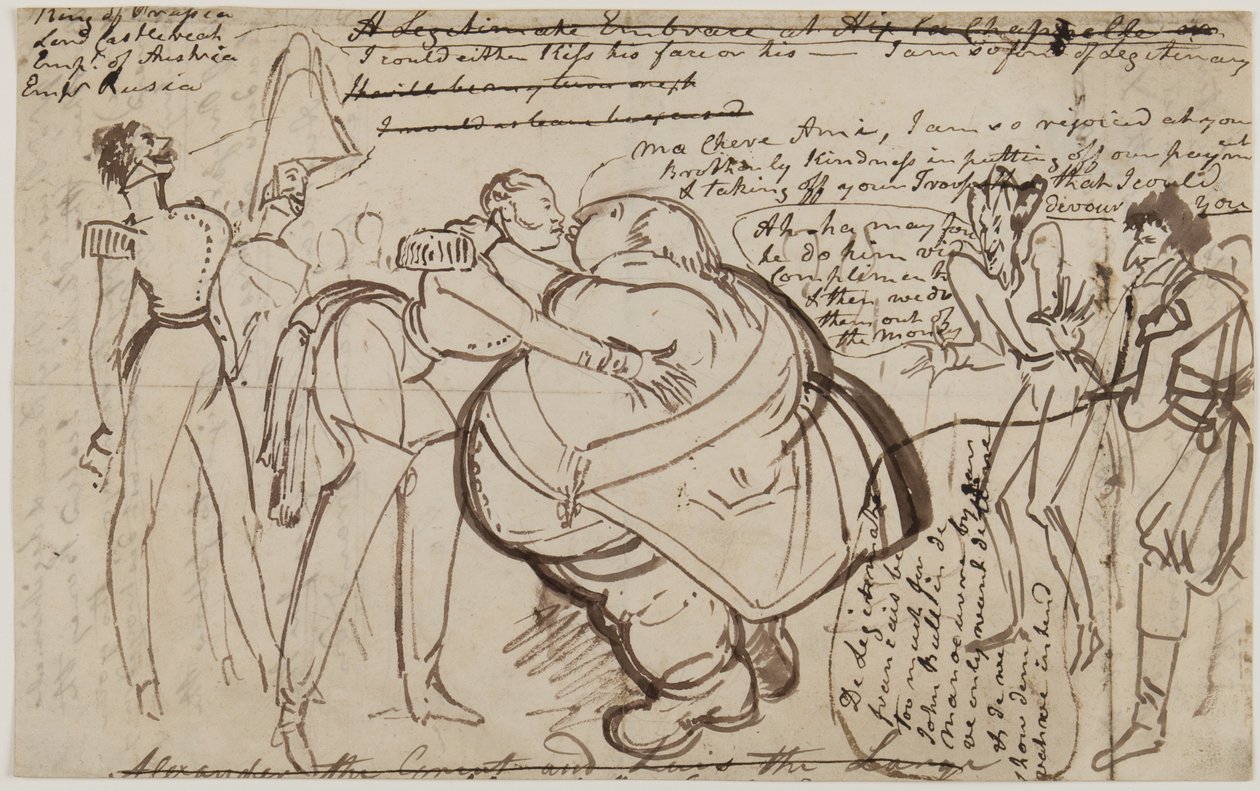 Um beijo no congresso, 1818 de William Heath
