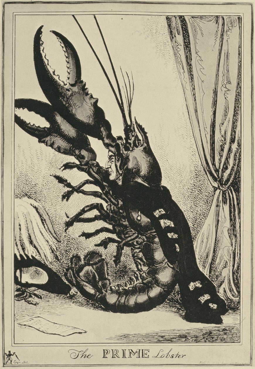 A lagosta principal, 1828 de William Heath