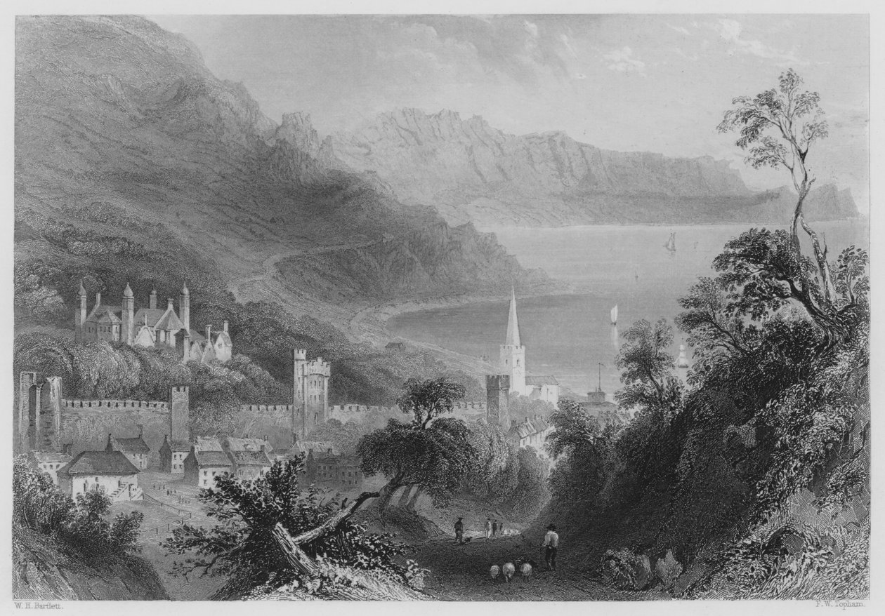 Glenarm (gravura) de William Henry (after) Bartlett