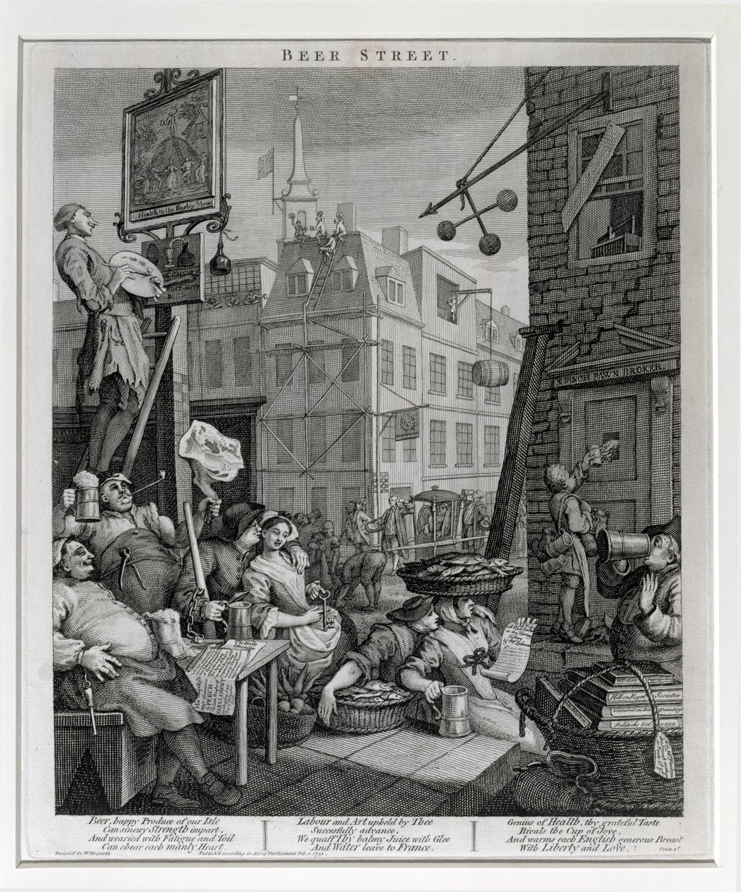 Rua da Cerveja, 1751 de William Hogarth