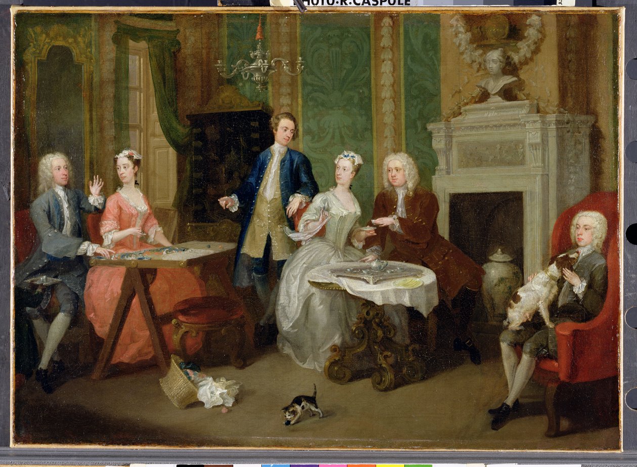 Retrato de uma família de 1730 de William Hogarth