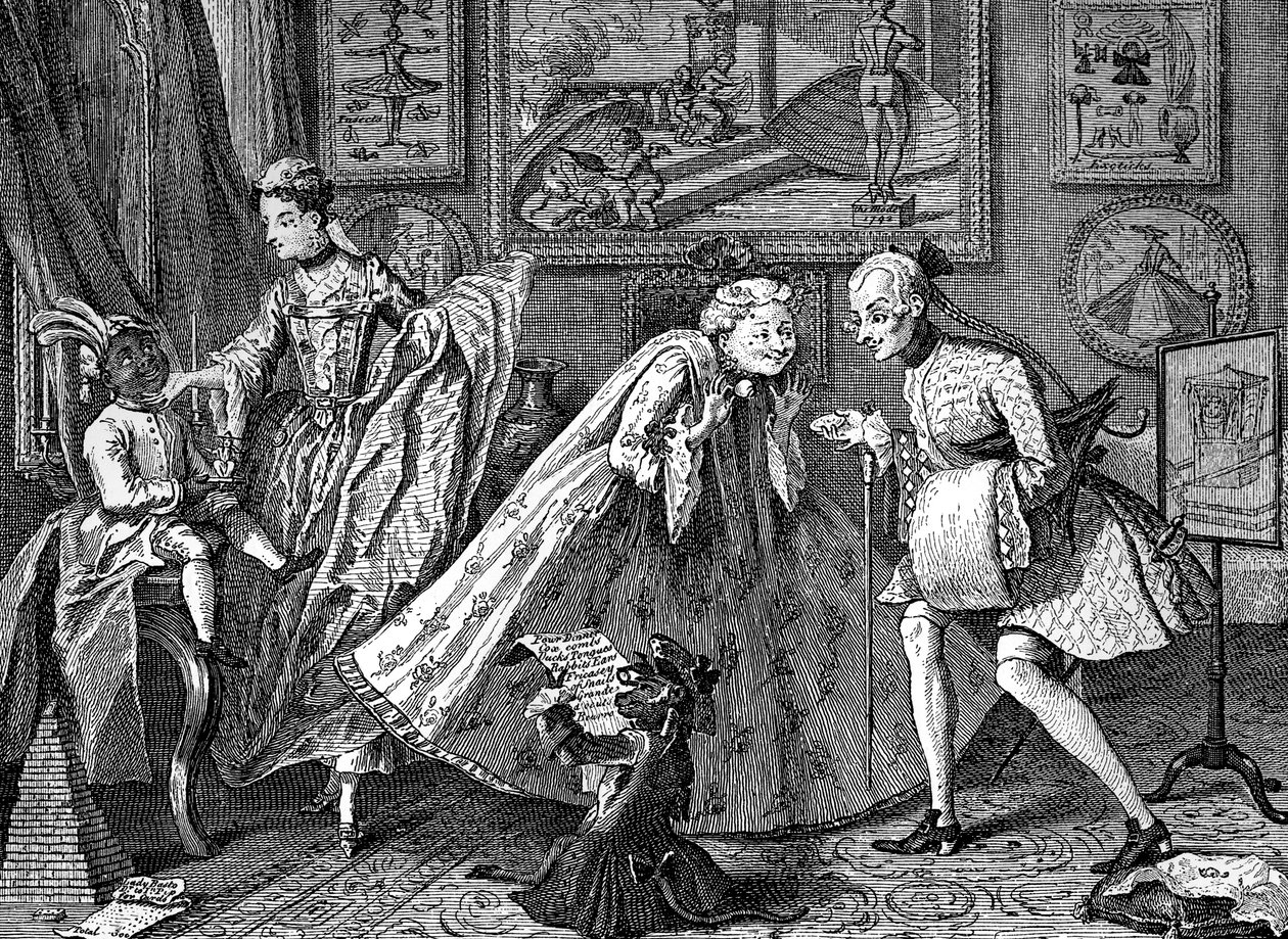 Gosto em High Life, 1746. de William Hogarth