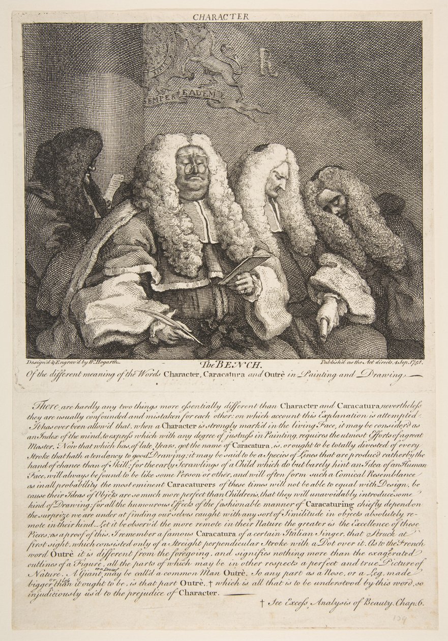 The Bench, setembro de 1758. de William Hogarth