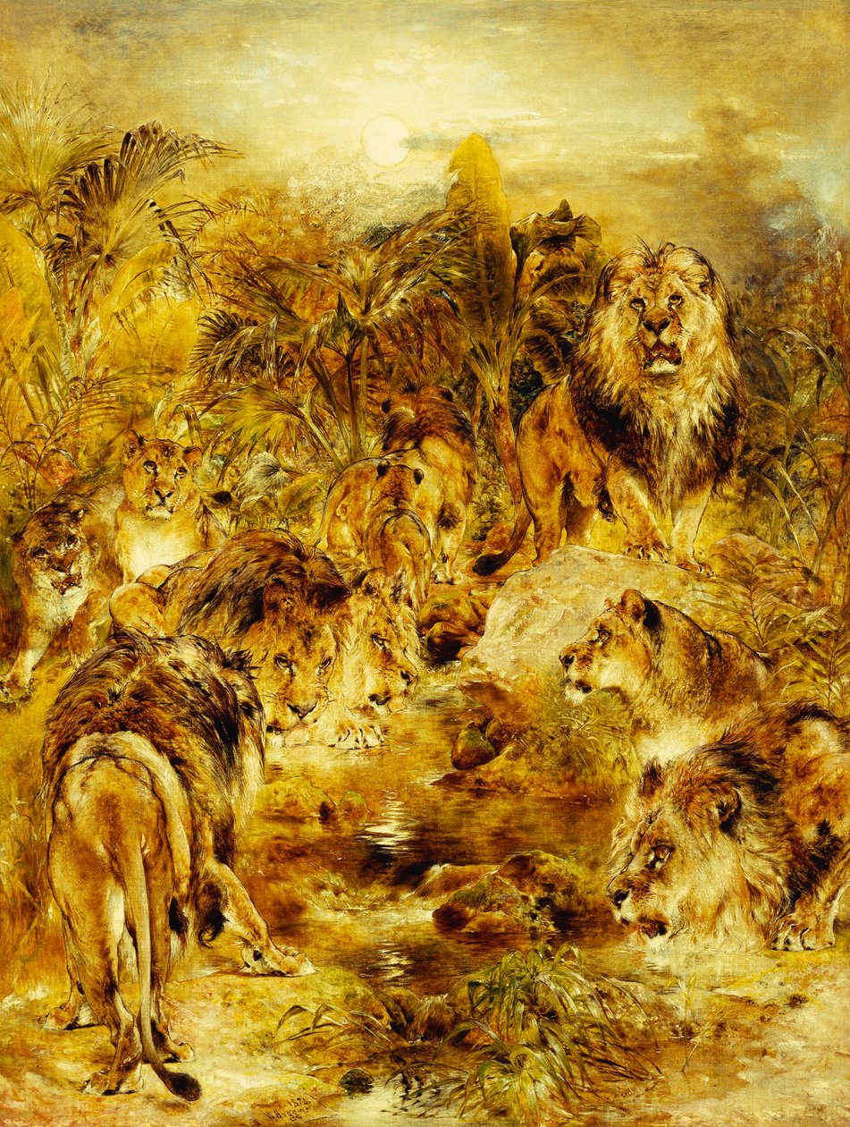 O lugar bebendo, 1878 de William Huggins