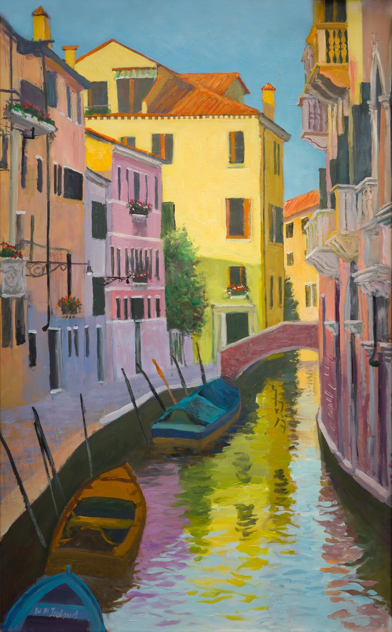 Canal de Burano (óleo a bordo) de William Ireland