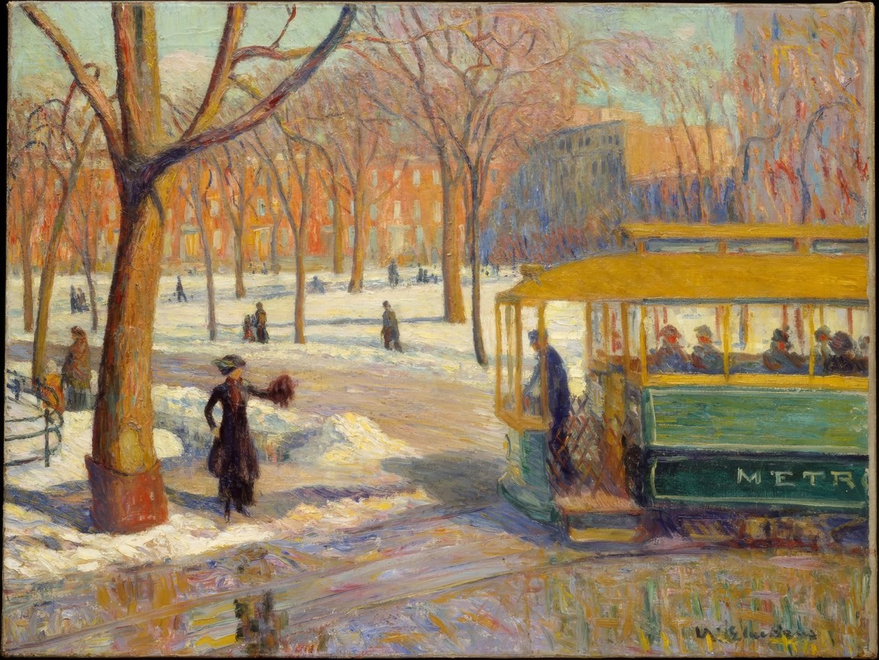 O carro verde de William James Glackens