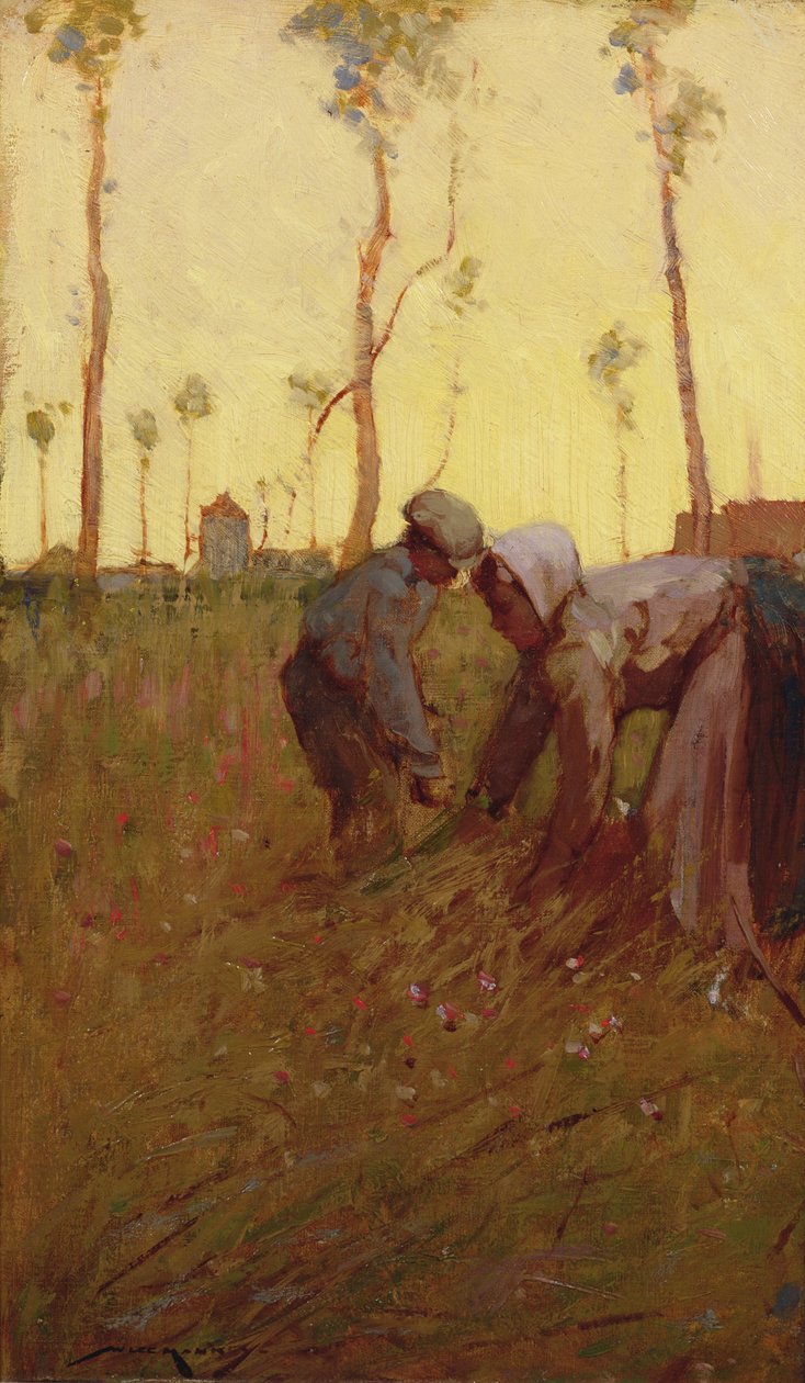 Hay Time (óleo sobre tela) de William Lee Hankey