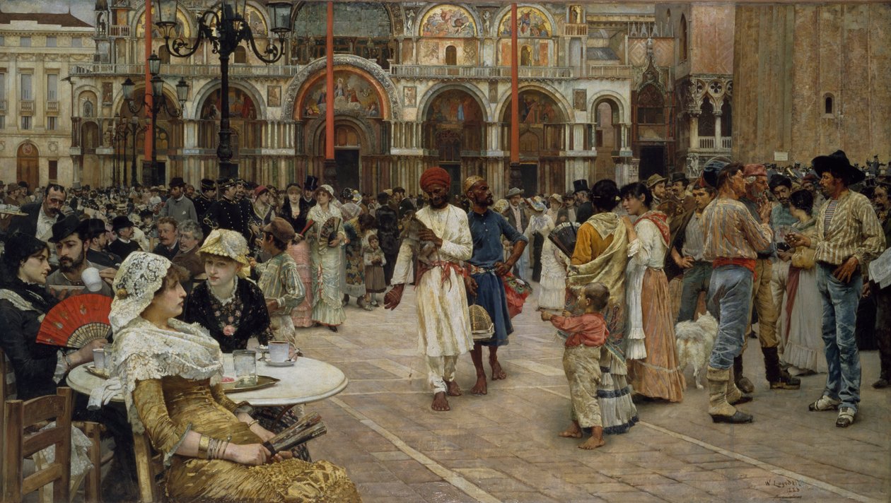 A Piazza di San Marco, Veneza, 1883 de William Logsdail