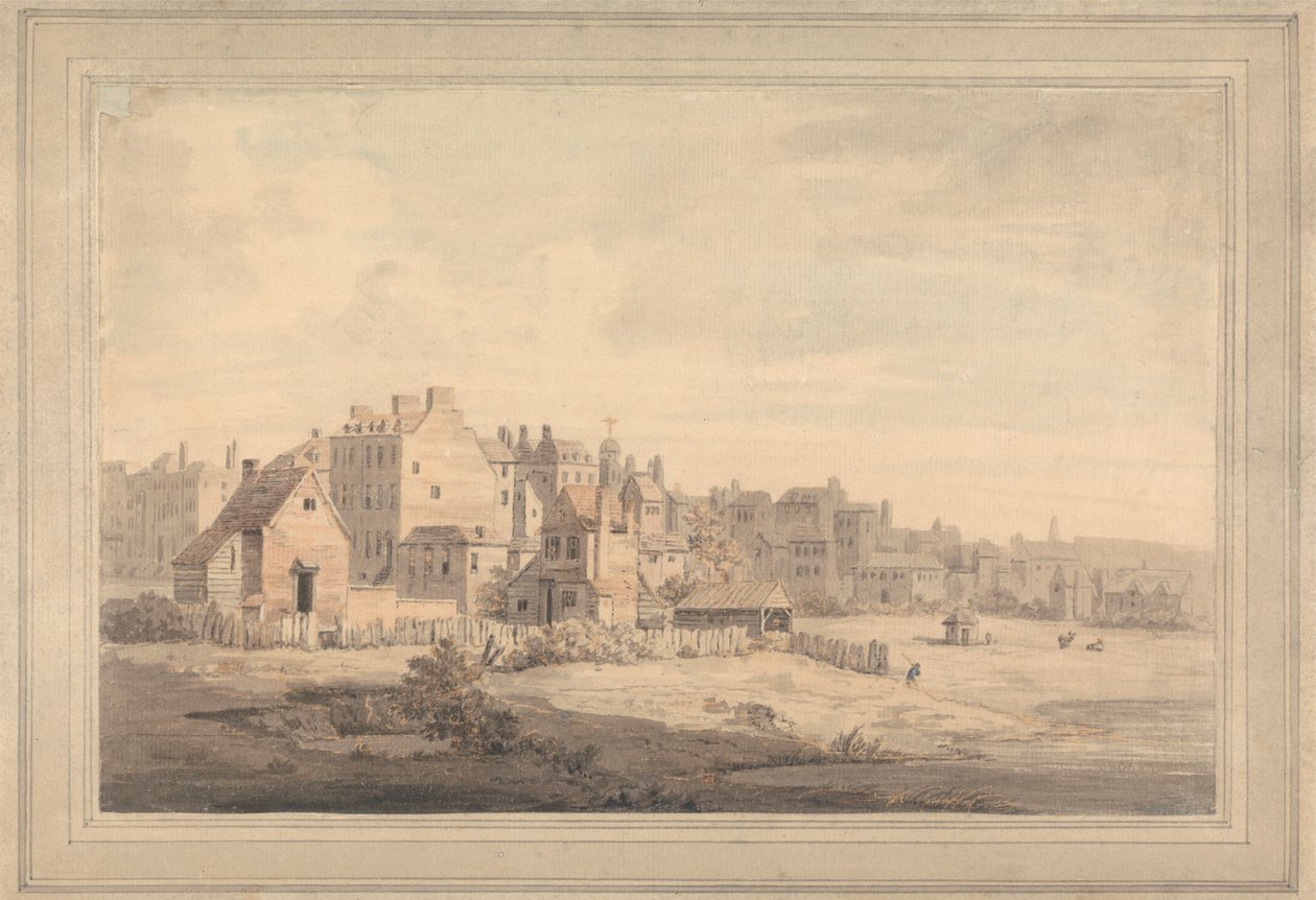 Casas junto ao Riverside de William Marlow