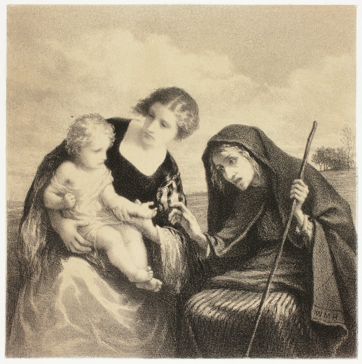 A cartomante de William Morris Hunt
