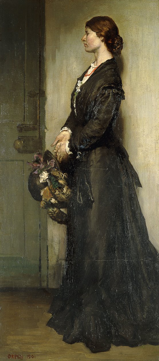 A Dama de Preto, 1901 de William Orpen