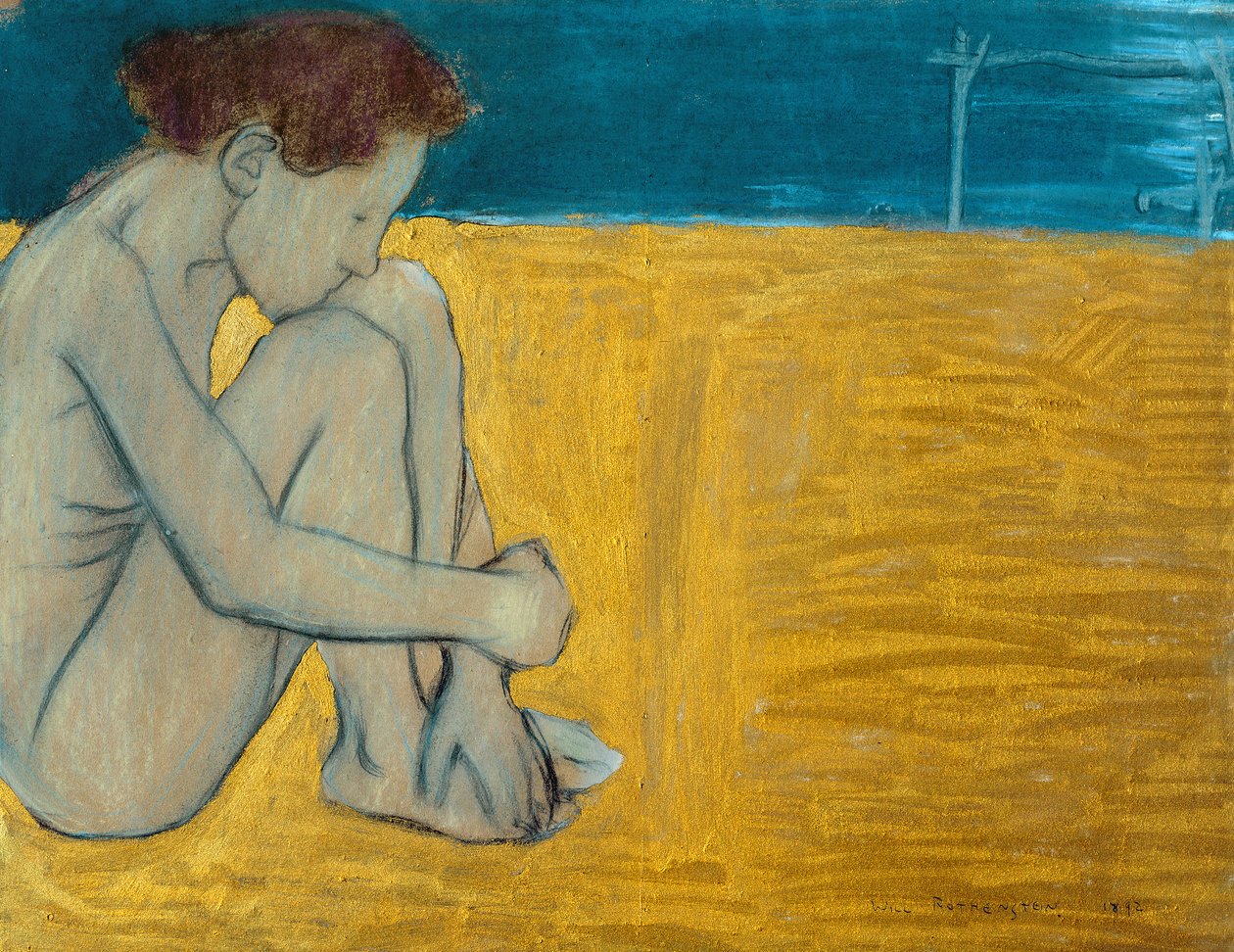 Mulher nua sentada de William Rothenstein